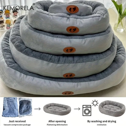 Cozy Oval Snuggle Pet Bed, Plush & Thickened Cat Bed Warm and Secure Bed for Cats and Small Medium Dogs, All Seasons Beauty World Shop