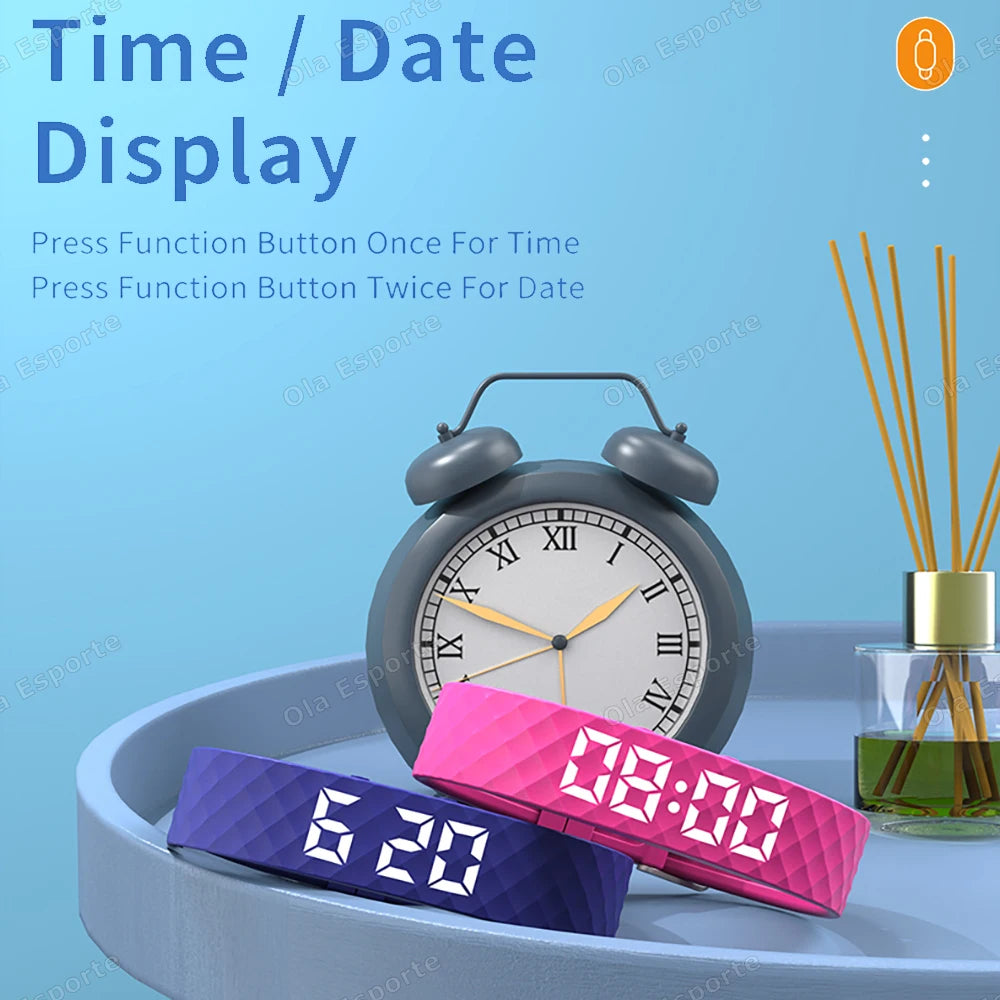 Vibrating Alarm Clock Watch Heavy Sleepers Silent Wake-Up Smart Bracelet Men Women Adjustable Wearable Vibration Wrist Band Ht30 Beauty World Shop
