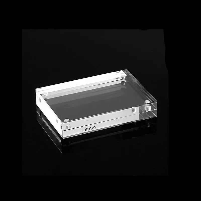 1 Pc Transparent Photo Frame Acrylic Magnetic Display Frame Poster Display Stand 3/5mm For Room Desk Home Decoration Beauty World Shop