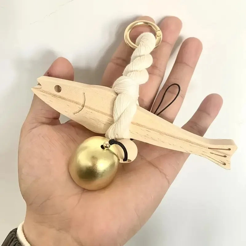 Wall Wooden Door Pendant Ultra-thin Tree Fish Ornament Lightweight Saves Space Wall-mounting Fish Hangable Pollack Charm Crafts Beauty World Shop