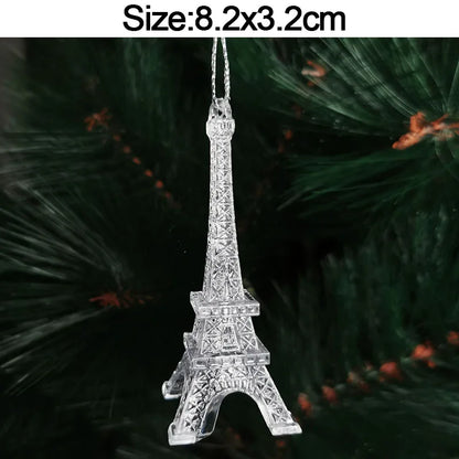 5pcs Christmas Home Decorations Crystal Acrylic Ornaments Snowflake Elk Xmas Tree Hanging Pendants Navidad 2025 New Year Gift Beauty World Shop