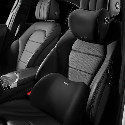 Ergonomic memory foam car seat cushion - suitable for all seasons comfort car headrest - lumbar cushion or headrest or set Beauty World Shop
