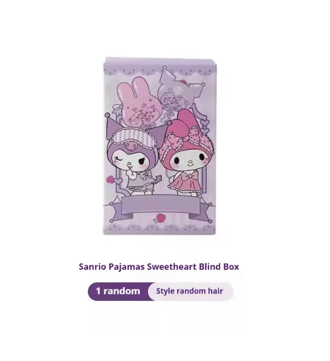 Sanrio Figure Blind Box Cute Kuromi My Melody Figures Toy Pajamas Series Collection Home Decorate For Children Christmas Gift Beauty World Shop