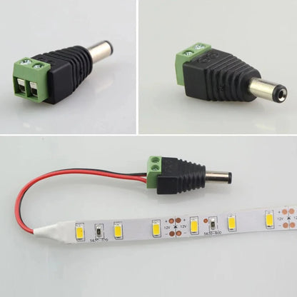 5pairs DC 12V Female And Male Connectors 5.5x2.1mm Power Plug Adapter Jacks Sockets For Signal Color LED Strip Light CCTV Camera Beauty World Shop