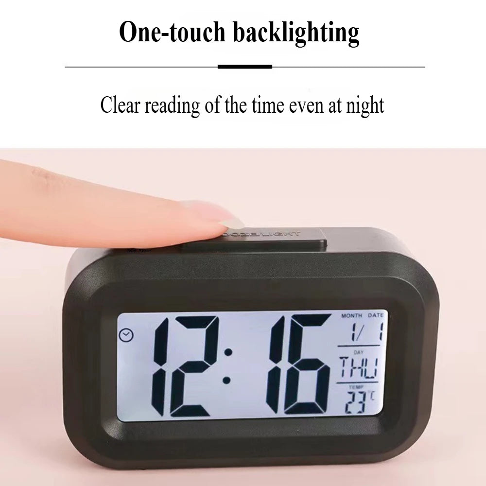 Alarm Clock Digital Clock LED Electronic With Backlight Snooze Calendar For Home Office Desktop Table Screen Display Watch Beauty World Shop