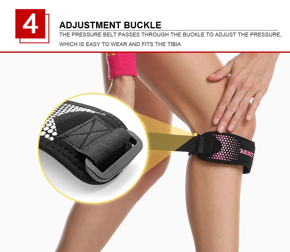 AOLIKES 1PCS Knee Braces for Knee Pain,Patella Knee Support Strap,Adjustable Patellar Tendon Stabilizer Band for Basketball Beauty World Shop