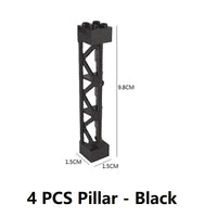 4PCS Pillar Black