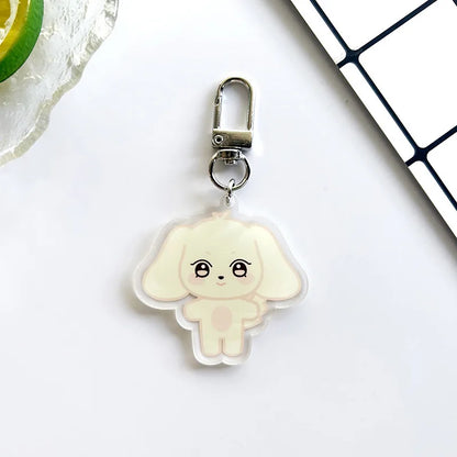 10CM Pop-up Store Doll Keychain ANITEEZ Cartoon Cute Plush Pendant Keyring Bag Accessories Kpop Yunho Yeosang Fans Gifts Beauty World Shop