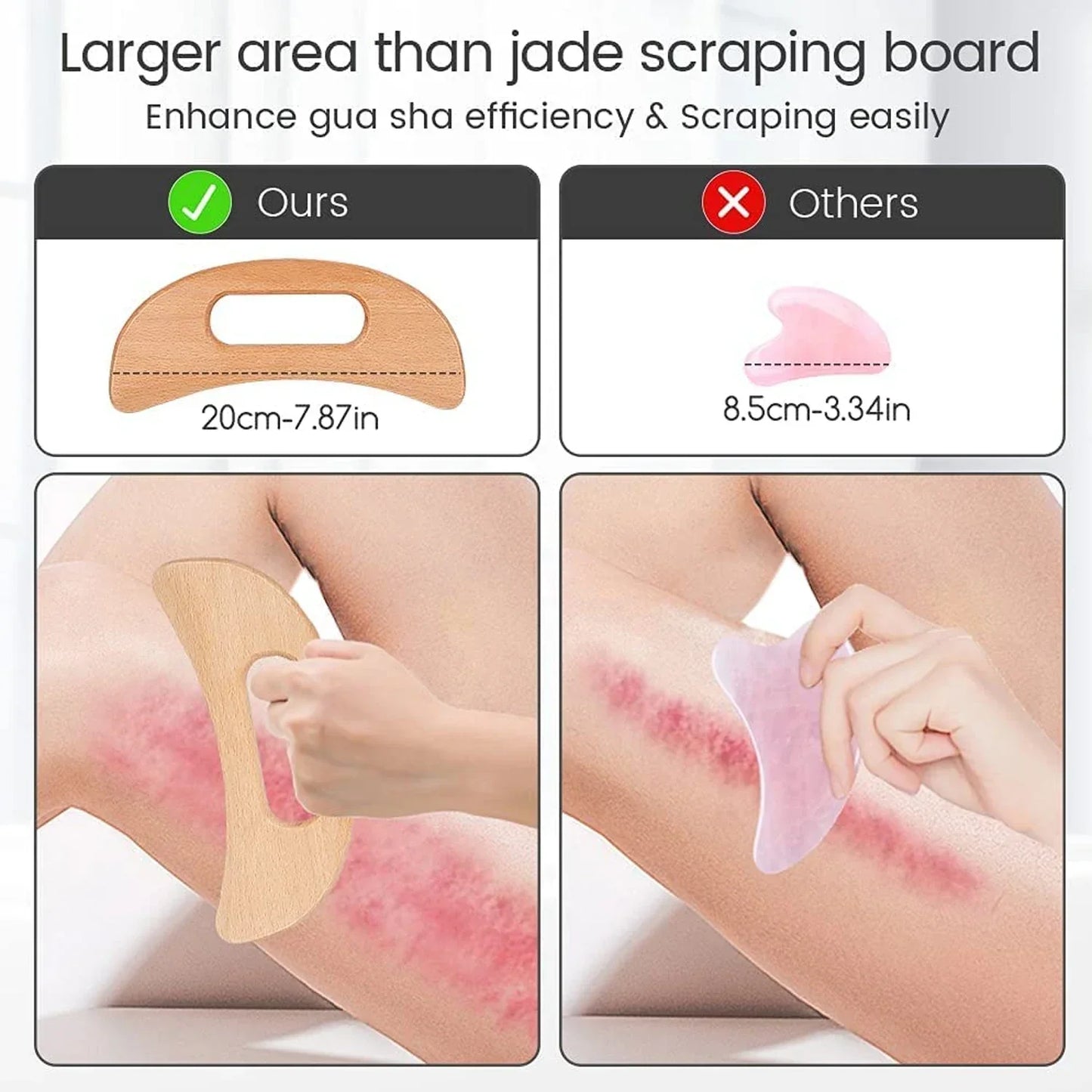 Wooden Cellulite Massager Body Guasha Tool Lymphatic Drainage Massager Muscle Scraper Back Massage Tool Relieve Muscle Fatigue Beauty Trend Shop