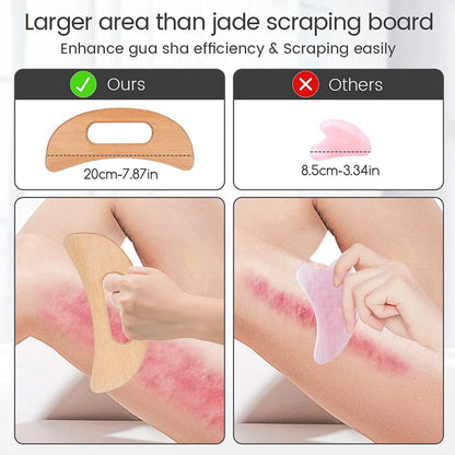 Wooden Cellulite Massager Body Guasha Tool Lymphatic Drainage Massager Muscle Scraper Back Massage Tool Relieve Muscle Fatigue Beauty Trend Shop