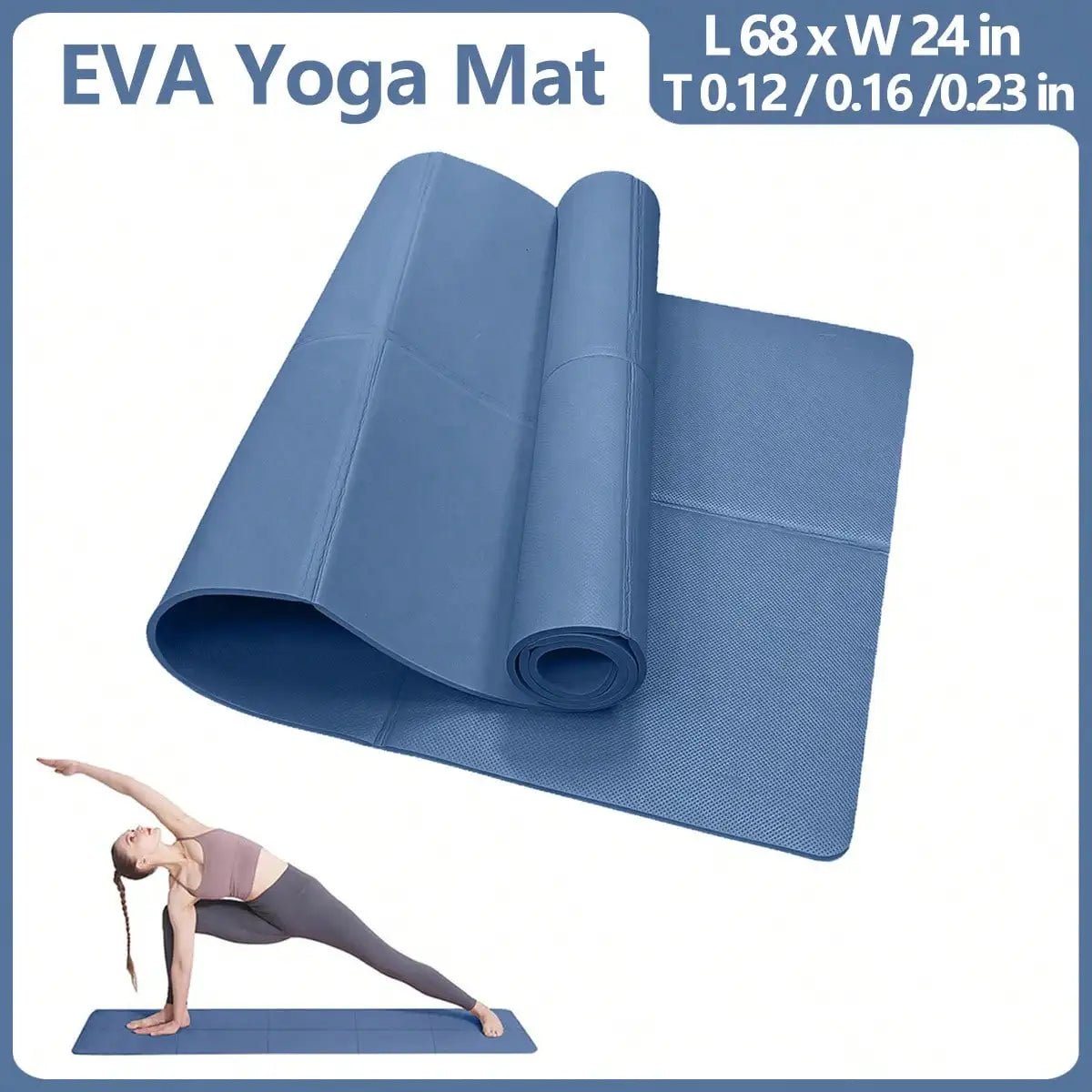 Yoga Mat Pilates Fitness Mat 3/4/6mm Thicknes Non Slip Yoga Cushion Travel Fitness Exercise Pad for Women Home Gym Floor Workout Beauty World Shop