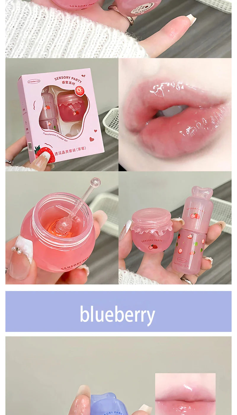 SENSORY PARTY Hydrating & Brightening Lip Mask - Deep Moisture, Lip Wrinkle Reduction, 24-Hour Hydration Lip Oil Beauty Trend Shop