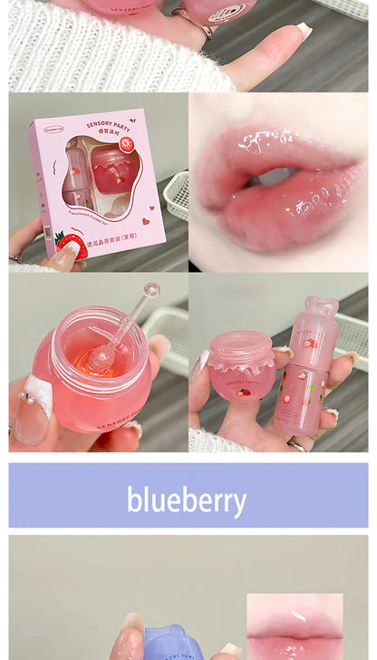 SENSORY PARTY Hydrating & Brightening Lip Mask - Deep Moisture, Lip Wrinkle Reduction, 24-Hour Hydration Lip Oil Beauty Trend Shop