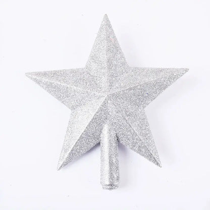 15/20cm Christmas Tree Top Star Merry Christmas Decorations for Home Shiny Gold Powder Five-pointed Star New Year's Ornament Beauty World Shop