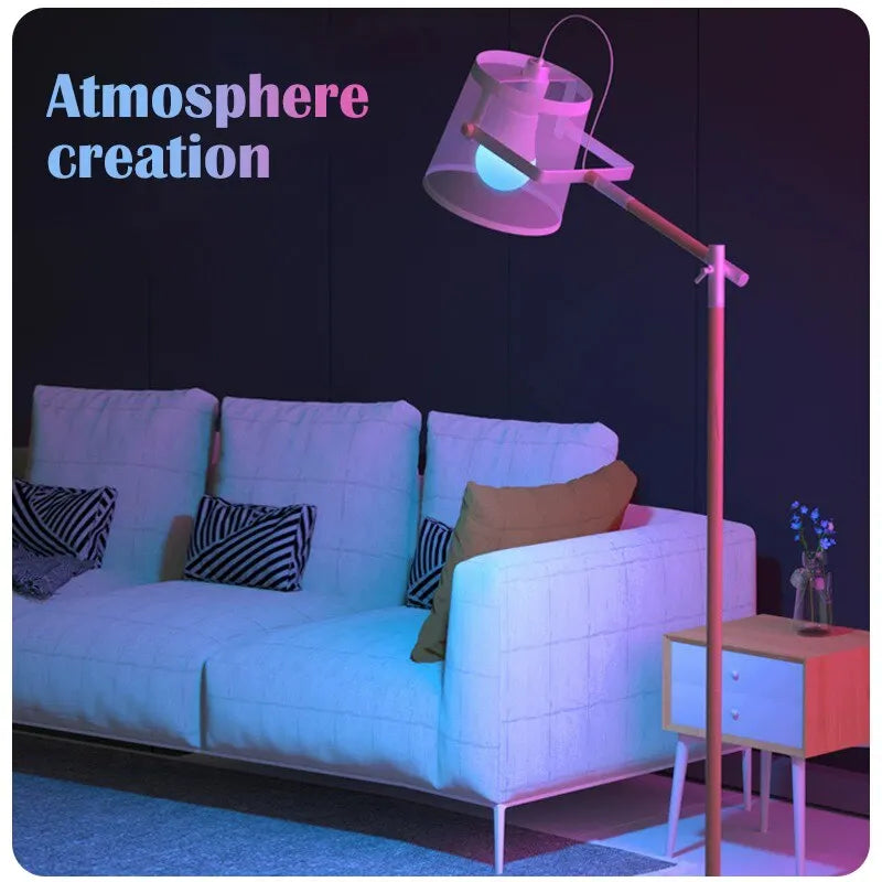 16 Colors RGB Bulb LED Multicolor Bulb E27 220V Household Lighting Dimmable 24 Key Remote Control Smart Lamp Atmosphere Light Beauty World Shop