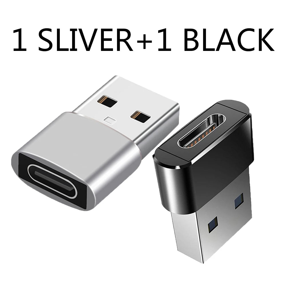 2Pcs USB To Type C OTG Adapter USB USB-C Male To Micro USB Type-c Female Converter For Macbook Samsung S20 USBC OTG Connector Beauty World Shop
