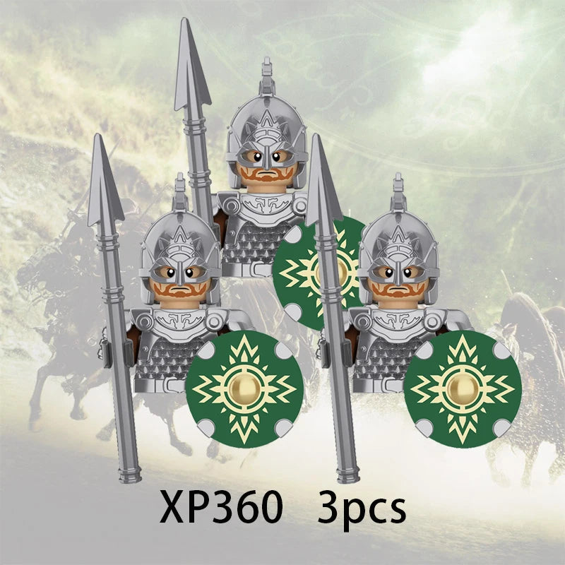 3pcs Lord Rings Elves Orcs Army Dwarf Rohan Mini Action Toy Figures Building Blocks Assembly Toys for Kids Birthday Gift Beauty World Shop