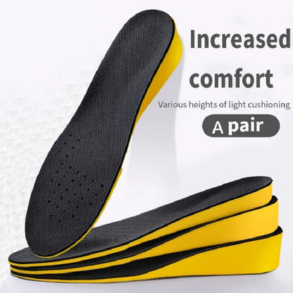 Invisiable Height Increase Insoles for Women Men Heel Lift Yellow Shoes Sole Pad Breathable Shock Absorption Feet Care Cushion Beauty World Shop
