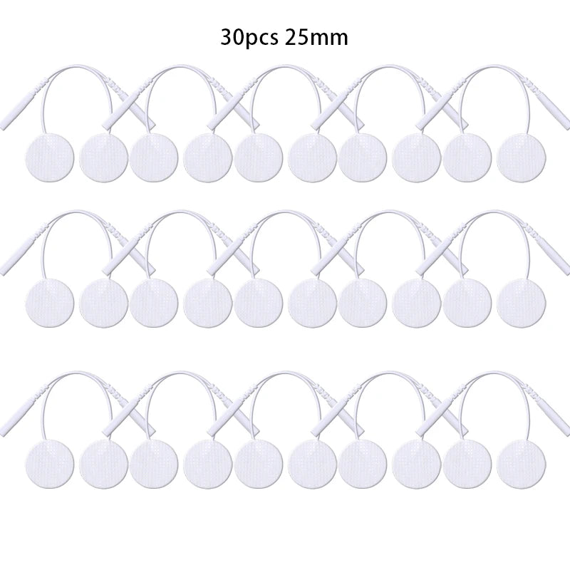 25mm Self-Adhesive Electrode Pads with Conductive Gel for EMS Electric Muscle Stimulator Pulse Massager Replacement Accessory Beauty World Shop