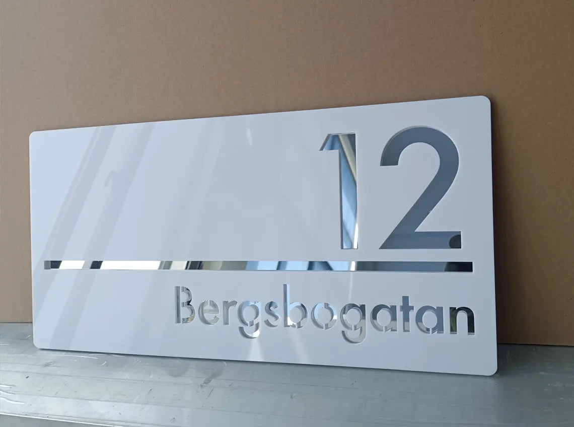 Customized Sign Outdoor House Number Plate Personalized Family Address Name Hotel Sign 3D Acrylic Laser Cut Wall Plaque Beauty World Shop