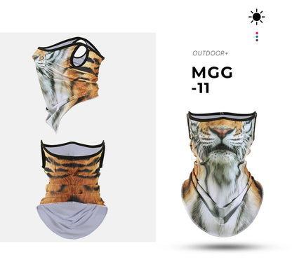 3D Animals Magic Scarf Bandana Breathable Neck Warmer Gaiter Hanging Ear Outdoor Sports Triangle Face Mask Neckerchief Summer Beauty World Shop