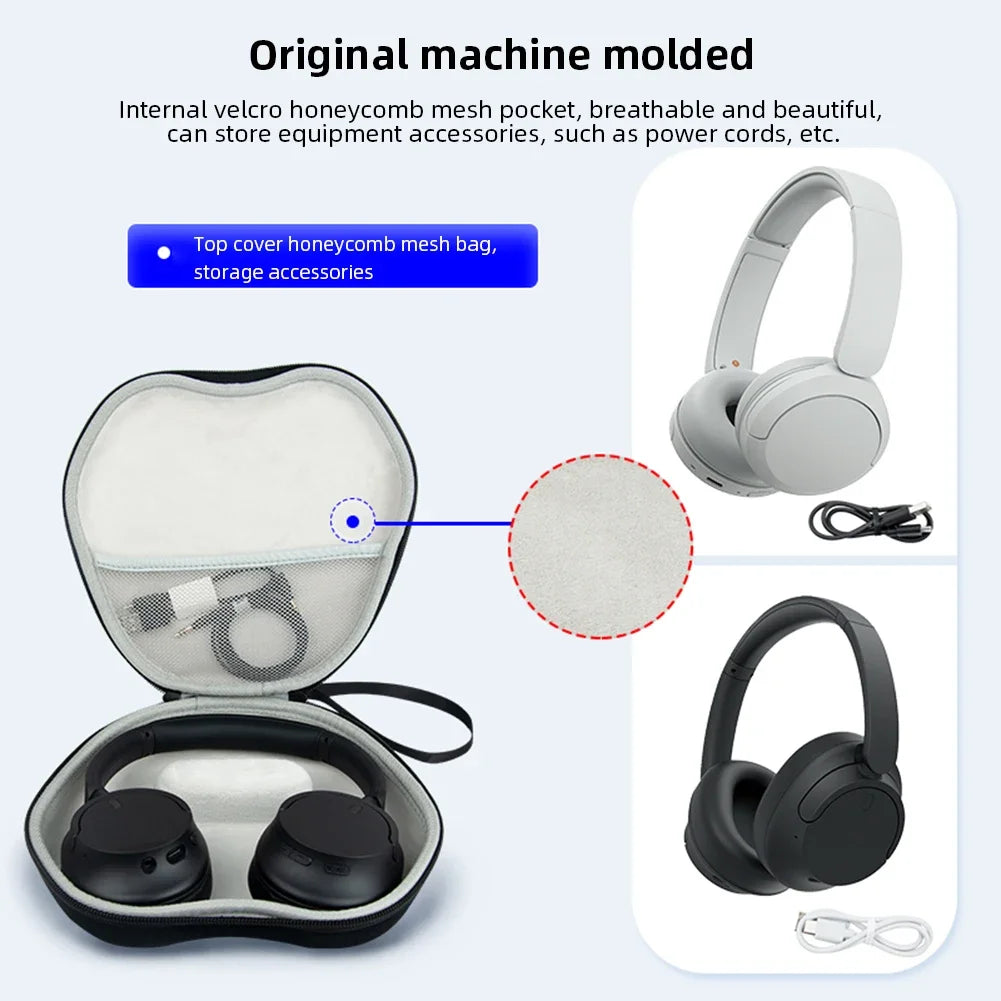 For Sony WH-CH720N WH-CH520 Wireless Headphones Case Hard EVA Case Bluetooth Headphone Carrying Bag Pouch Storage Bag Cover