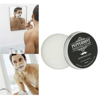 Handmade Smooth Texture Ear Shaving Soap Bar - Organic Foam Shaving Cream for Men Face Freshness And Cleanliness Maintainer