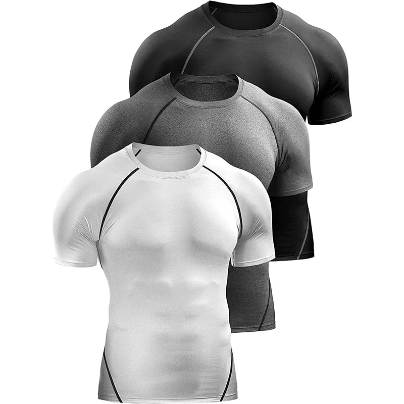 2026 Compression T Shirt Men Summer Sportswear Running T-shirt Elastic Quick Dry Sport Tops Tee Athletic Gym Workout Shirts Men Beauty World Shop