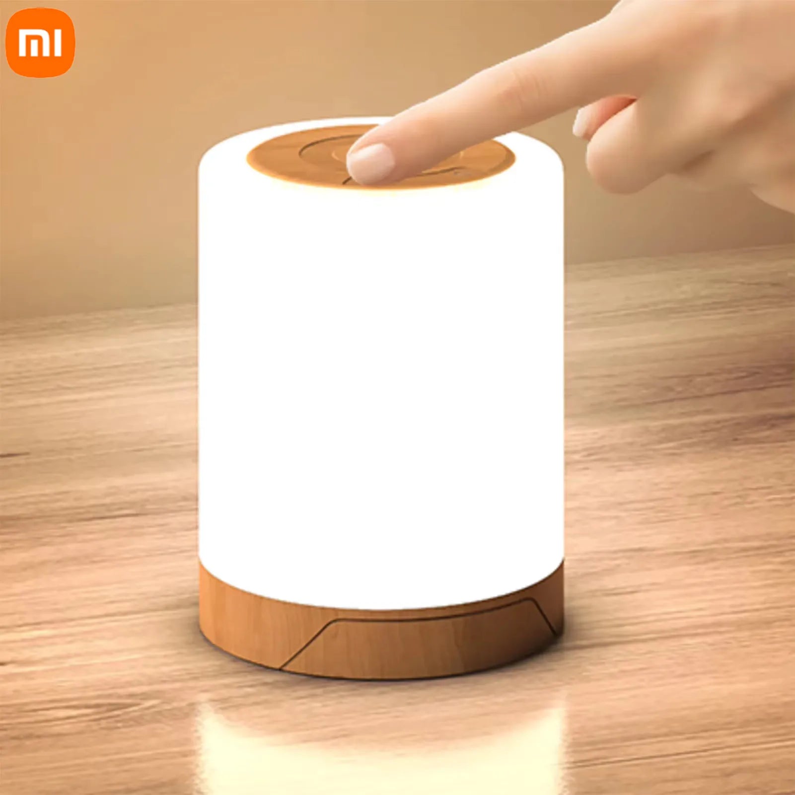 Xiaomi Touch Control Night Light USB Rechargeable Dimmable RGB Night Light Bedroom Bedside Ambient Table Lamp With Timer THee STORE