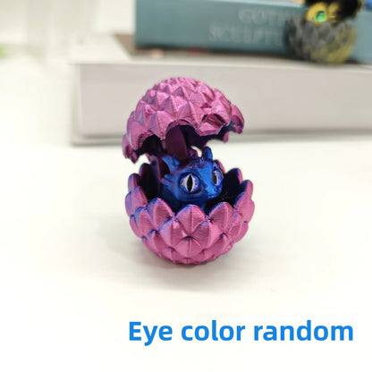 3D Printed Toys Artistic Dragon Egg Statue Small Hatching Dragon Figure Modern Home Decoration Miniature Desk Decor Beauty World Shop