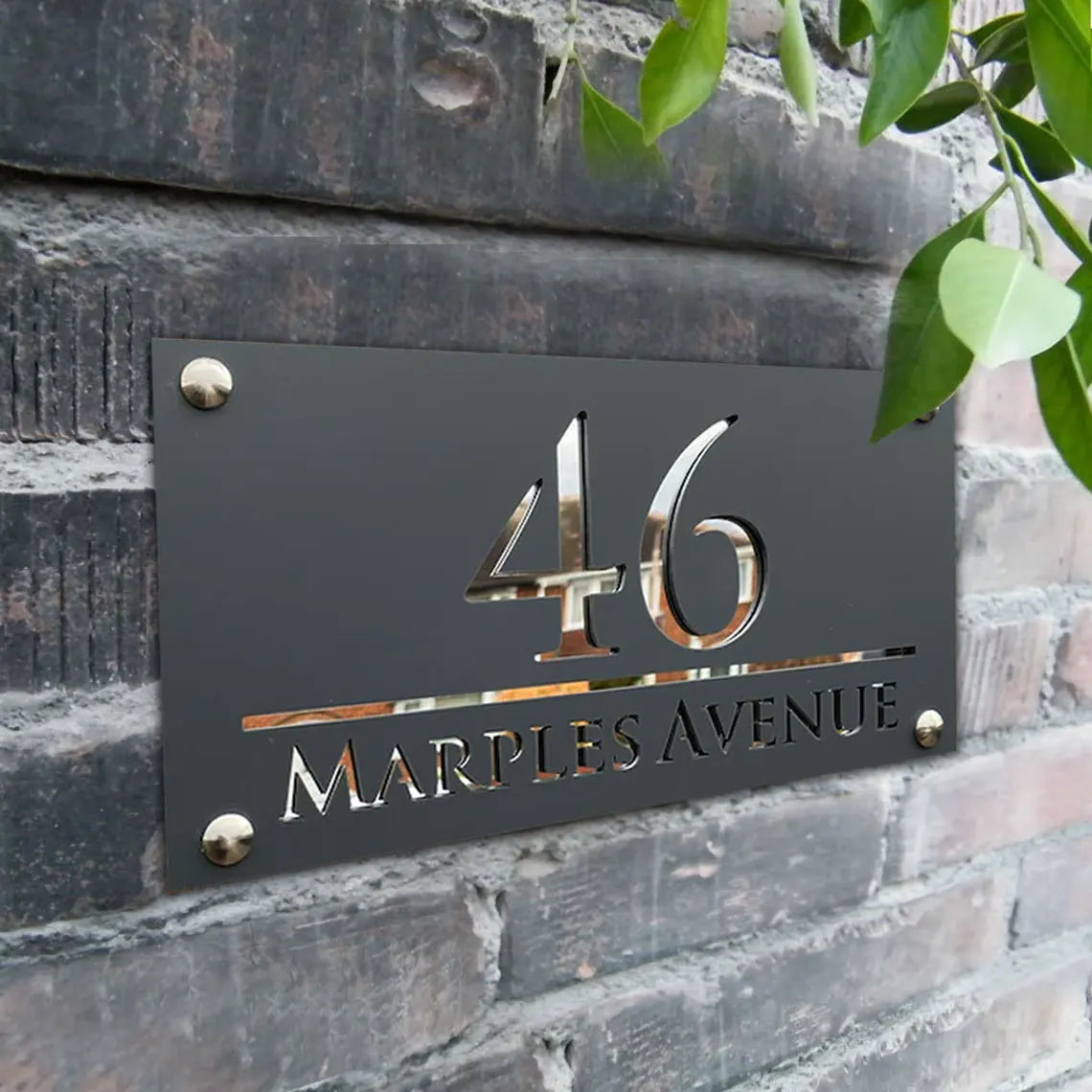 Customized Sign Outdoor House Number Plate Personalized Family Address Name Hotel Sign 3D Acrylic Laser Cut Wall Plaque Beauty World Shop
