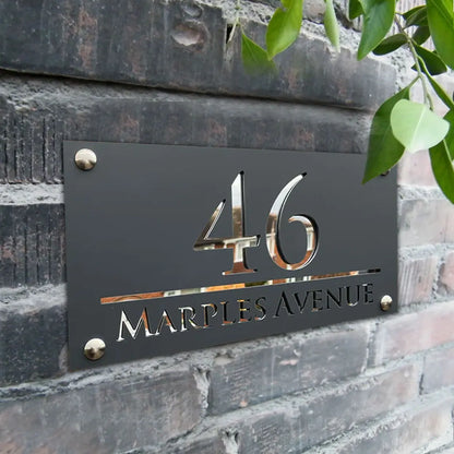 Customized Sign Outdoor House Number Plate Personalized Family Address Name Hotel Sign 3D Acrylic Laser Cut Wall Plaque Beauty World Shop