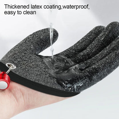 Fishing Gloves Catch Fish Anti-slip Durabl Knit Full Finger Waterproof Work Cutproof Glove Clasp Left Right Apparel Protect Hand Beauty World Shop