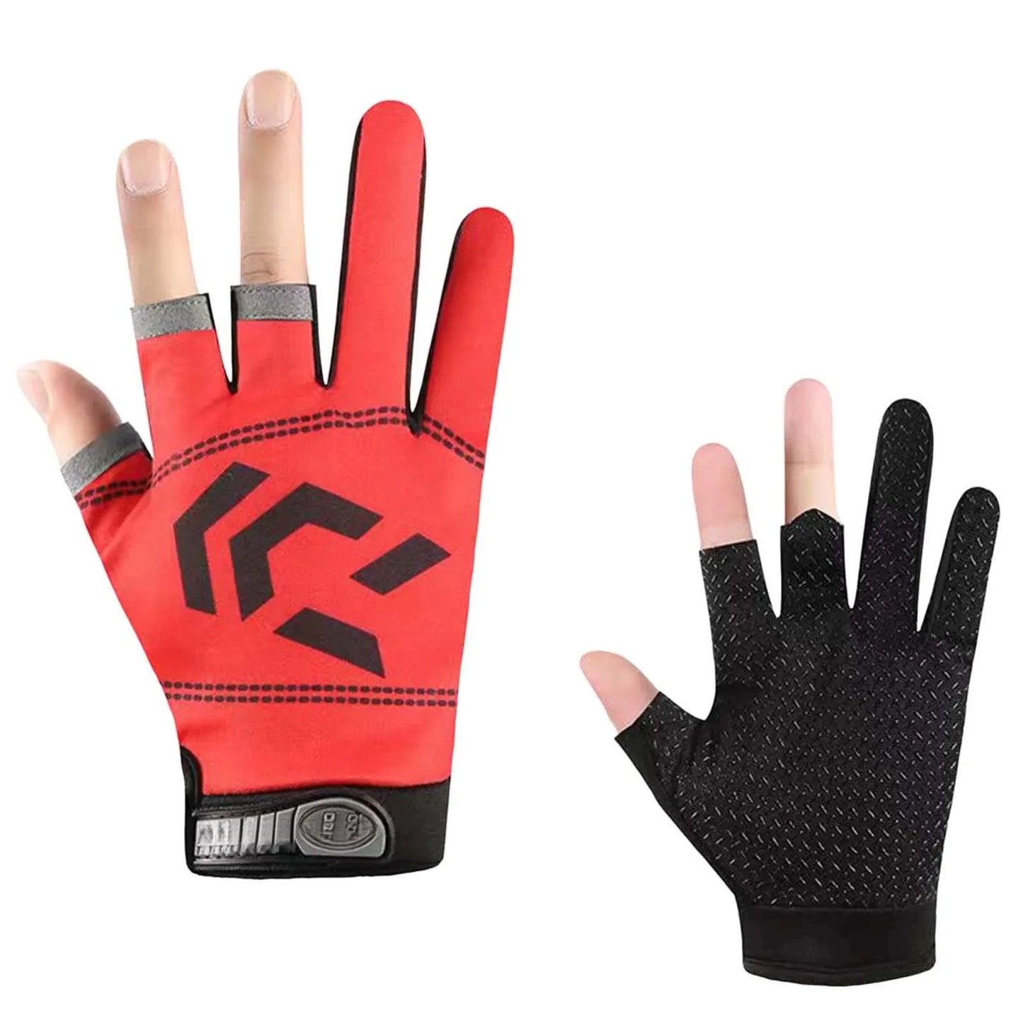 1/2 pair Fishing Gloves Sun Protection 3 Cut Fingers Anti-Slip Breathable Fishing Gloves Suitable for Outdoor Activities Beauty World Shop
