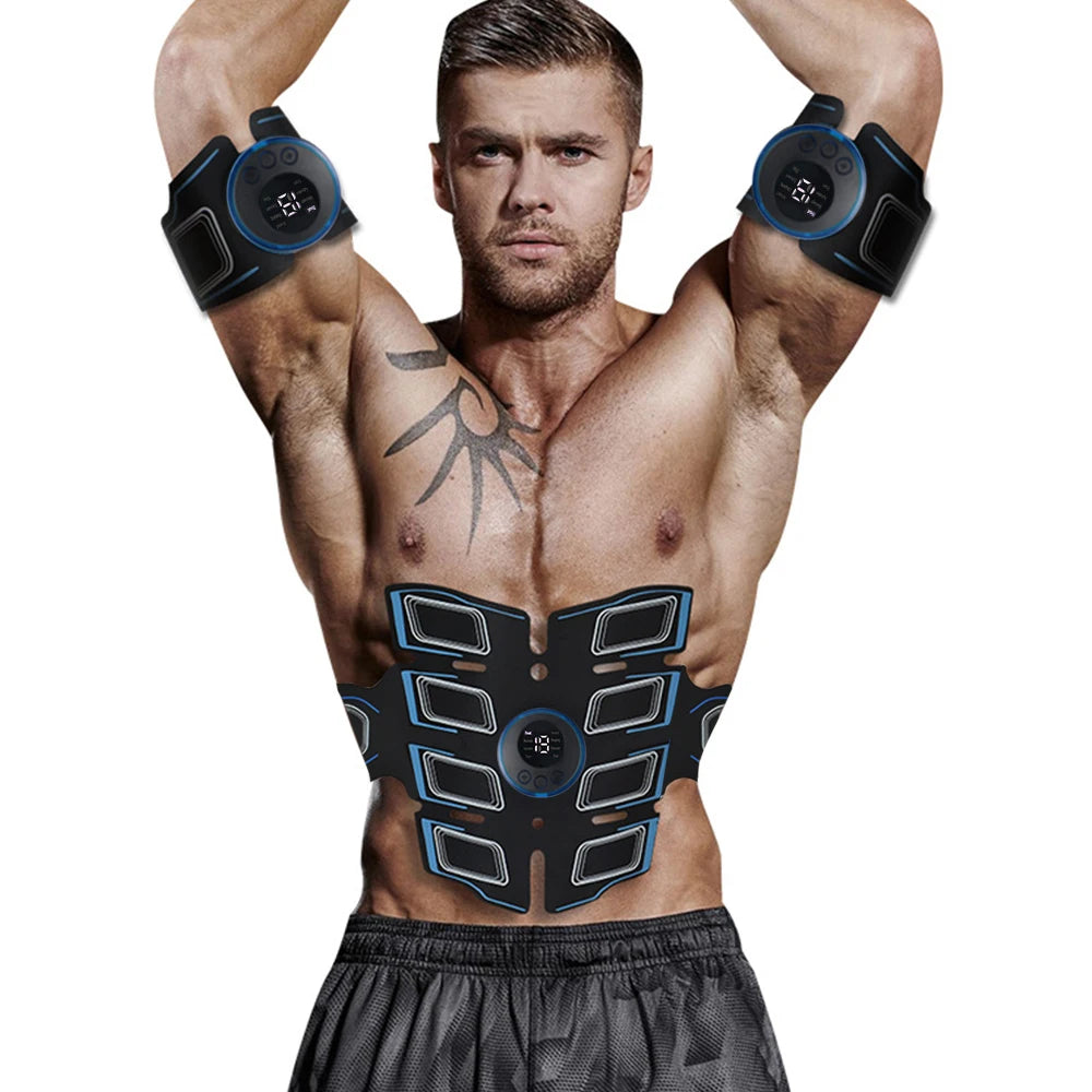 USB Rechargeable Abdominal Muscle Trainer Portable Abdominal Muscle Massager Electronic Training Belt Exercise Fitness Equipment Beauty World Shop