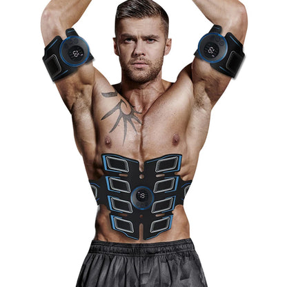 USB Rechargeable Abdominal Muscle Trainer Portable Abdominal Muscle Massager Electronic Training Belt Exercise Fitness Equipment Beauty World Shop