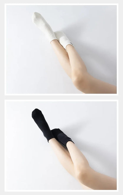 Simple Non-slip Breathable Yoga Socks Women Pilates Socks  Indoor Dance Fitness Gymnastics Professional Training Sports Socks Beauty World Shop