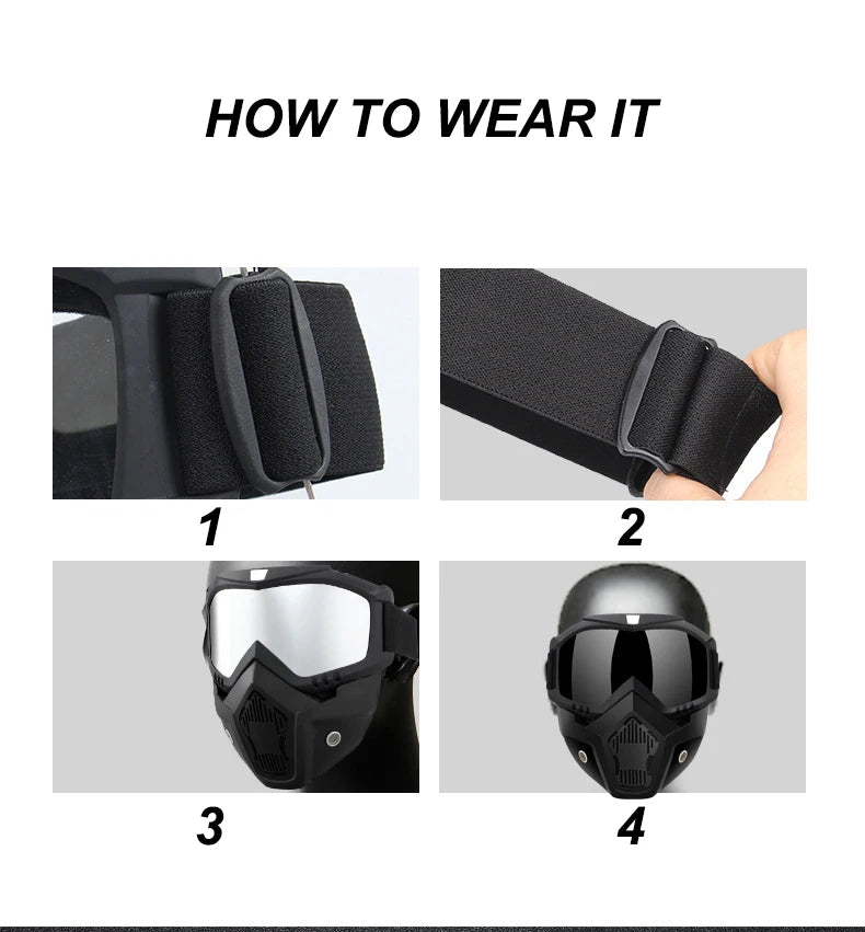Outdoor Sport Windproof Mask Goggle HD Motorcycle Glasses Snowboard Eyewear Riding Motocross Summer UV Protection Sunglasses Beauty World Shop