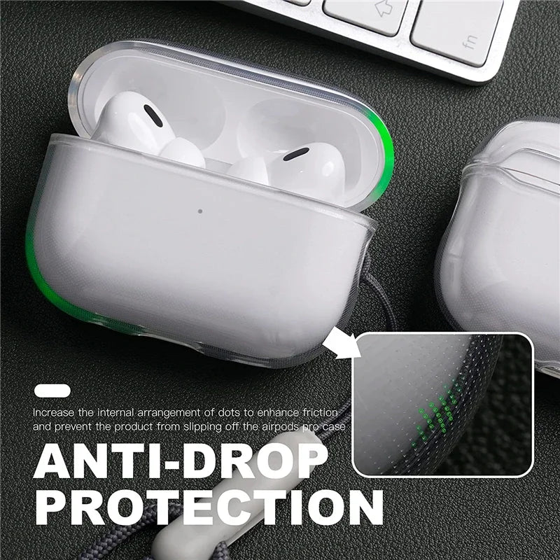 Clear Soft TPU Earphone Case with Lanyard Strap for Airpods Pro 2 3 2nd Generation Air Pods 4 3 1 3rd 2024 Gen Cover Accessories Beauty World Shop