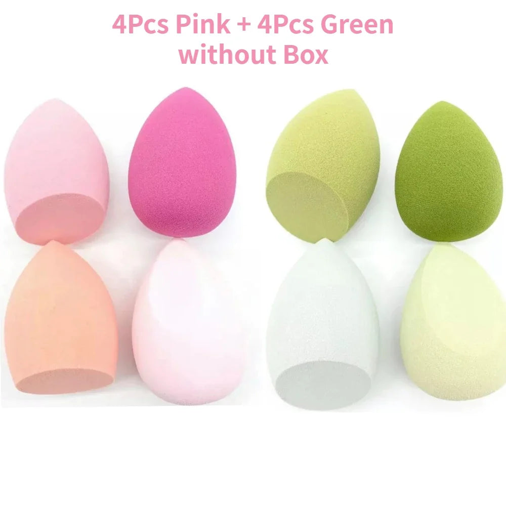 4/8pcs Makeup Sponge Blender Beauty Egg Cosmetic Puff Soft Foundation Sponges Powder Puff Women Make Up Accessories Beauty Tools Beauty World Shop