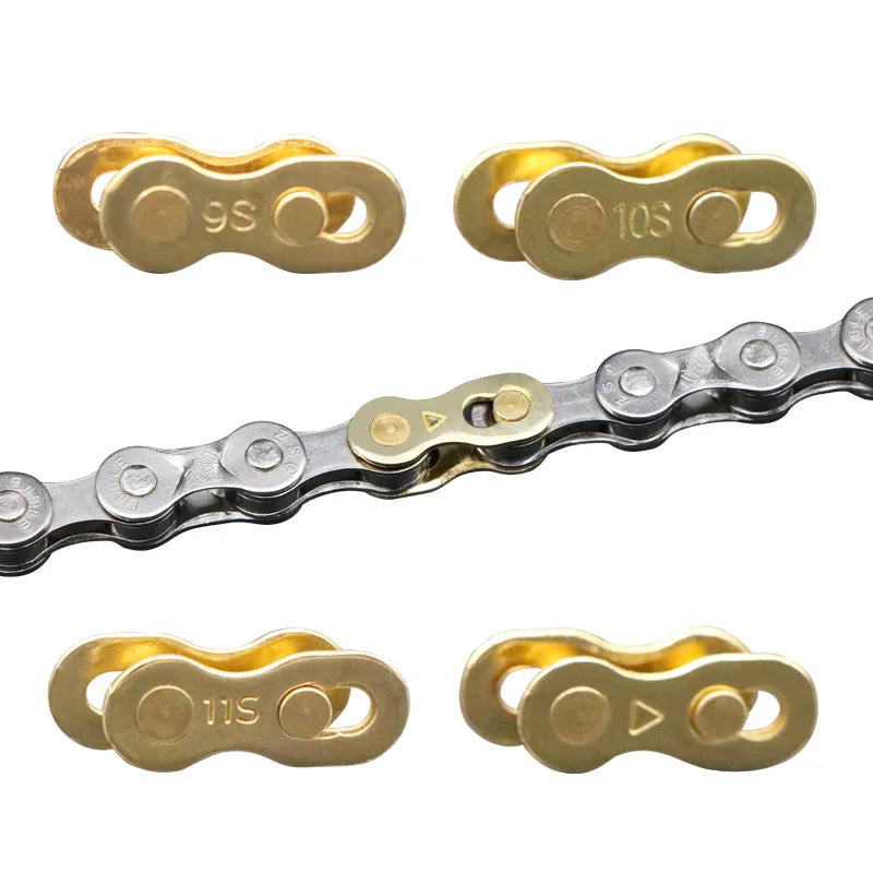 5 Pair Bicycle Chain Link Connector Joints Magic Buttons Cycling Speed Quick Master Links For Mountain Bike 6/7/8/9/10/11/12 S Beauty World Shop
