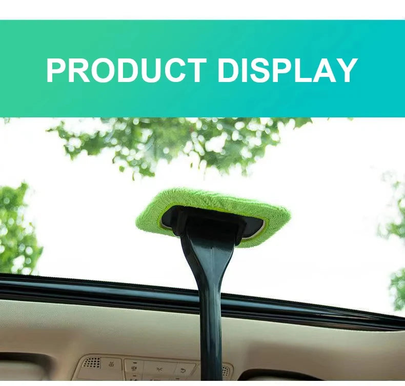 Car Window Cleaner Brush Kit Windshield Cleaning Wash Tool Inside Interior Auto Glass Wiper with Long Handle Car Accessories Beauty World Shop
