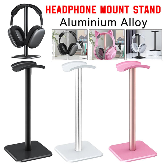 Aluminium Alloy Headphone Stand Holder Rack Space Saving Desktop Organizer Display Earphone Mount Hanger Headset Support Stand