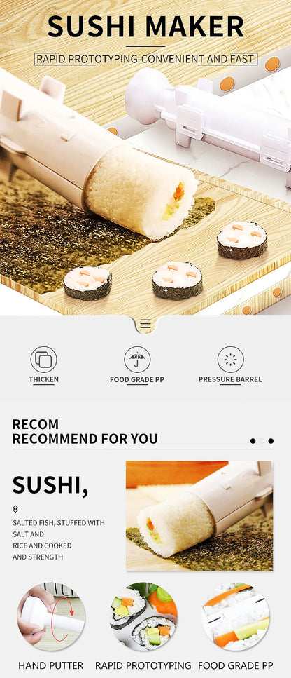 Sushi Tools Quick Make Japanese Roller Rice Vegetable Meat Roll Sushi DIY Sushi Making Machine Kitchen Supplies Beauty World Shop
