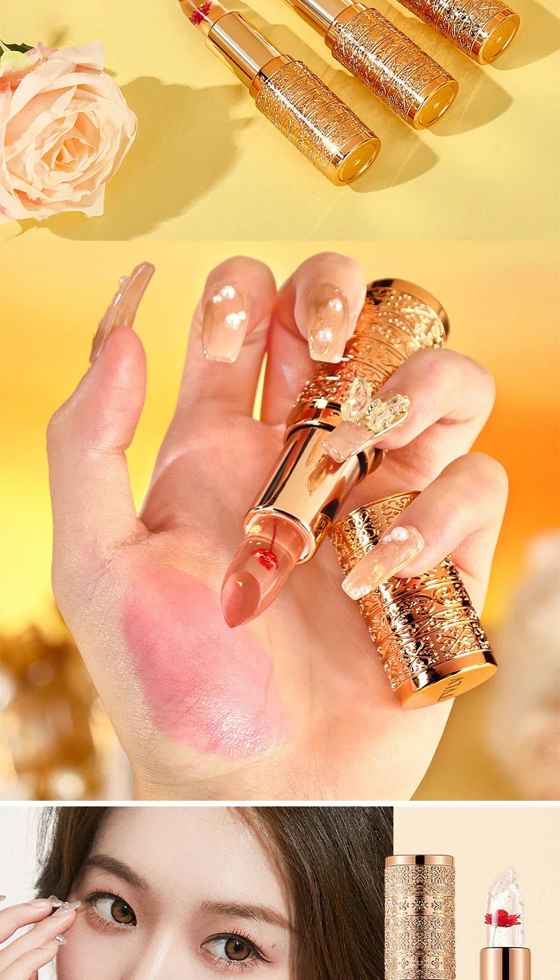 Crystal Color-changing Petal Lipstick for Women Moisturizes long-lasting and non-sticky cup lip balm Beauty Trend Shop