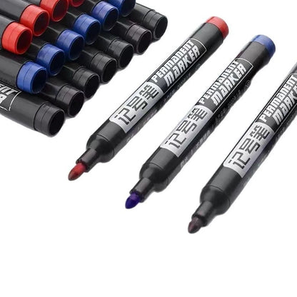 1-100Pcs Waterproof Oil-based Marker Pen Quick Dry Black Blue Red Ink Permanent for Metal Glass Stationery Art School Supply Beauty World Shop