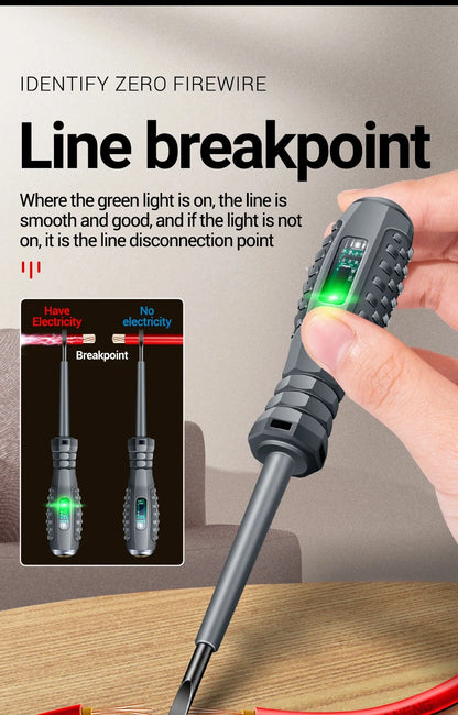 Multifunctional Electrician Test Screwdriver AC Non-contact Induction Test Pen Voltage Tester 70-600V Red Green Induction Lights Beauty World Shop