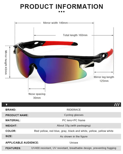 Sports Men Sunglasses Road Bicycle Glasses Mountain Cycling Riding Protection Goggles Eyewear Mtb Bike Sun Glasses Beauty World Shop