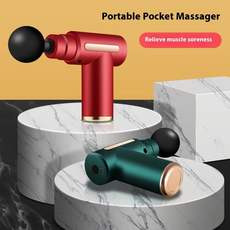 New Upgraded Portable Massage Gun Deep Tissue Muscle Relief Rechargeable Battery, Ideal For Back & Neck,Gift For Everyon Beauty World Shop