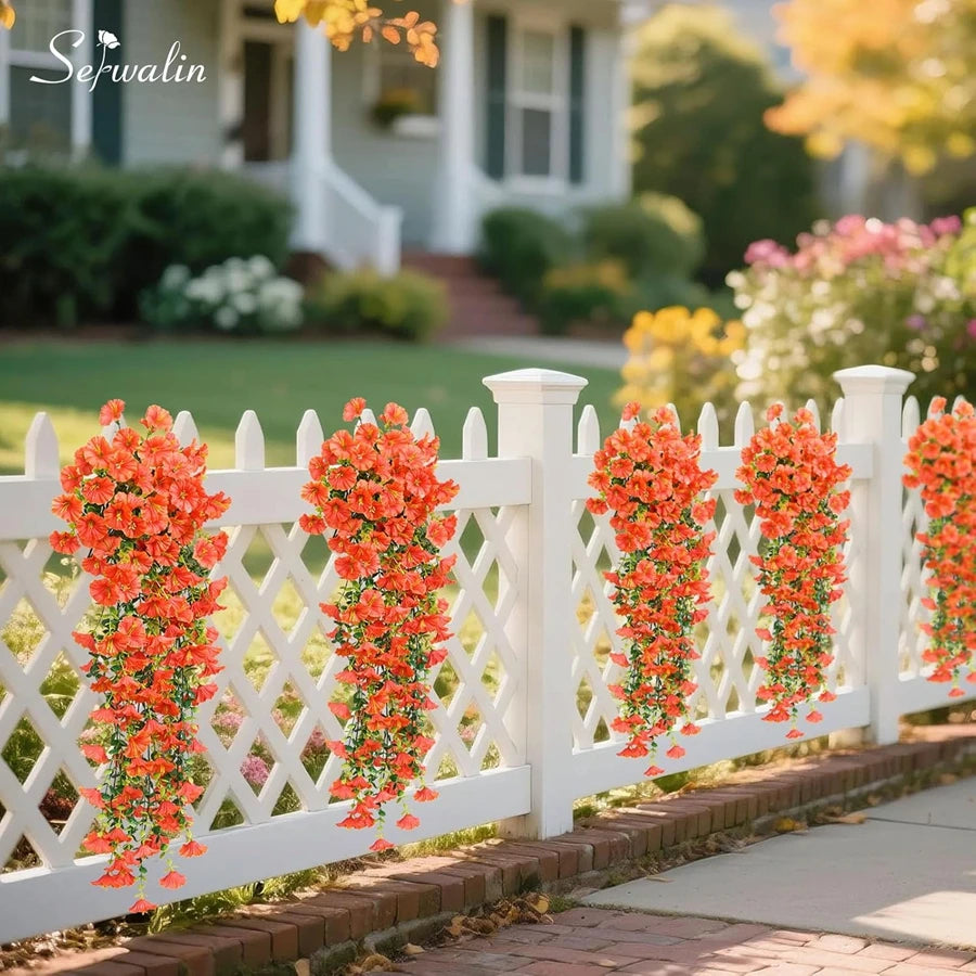 1/2Pcs Artificial Flowers Vine Morning Glory Wedding Bridal Home Room Table Festival Decor Outdoor Yard Garden Arch DIY Gift Box Beauty World Shop